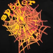 Sp5der Og Web V2 Hoodie 'Black' close up