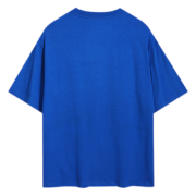 Back view of the vibrant blue Sp5der Worldwide Star T-Shirt in a comfortable, modern oversized streetwear fit.