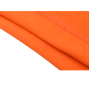 Close-up view of the premium orange cotton fabric texture used on the Sp5der Arach streetwear t-shirt product.
