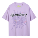 Purple Sp5der Summer Sports T-shirt featuring a stylish spider web graphic for peak performance and athletic style.