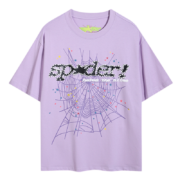 Purple Sp5der Summer Sports T-shirt featuring a stylish spider web graphic for peak performance and athletic style.