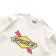 Sp5der The Spot Tee in white featuring a bold graphic logo print detail on the chest with premium cotton fabric.