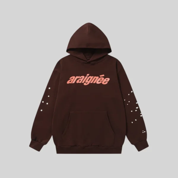 Sp5der Araignee Hoodie 'Brown' front view