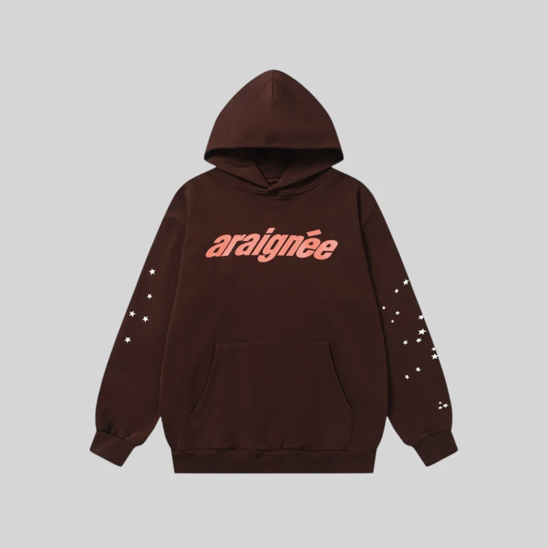 Sp5der Araignee Hoodie 'Brown' front view