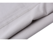 Close-up view of the premium gray cotton fabric detail on the Sp5der Arach NY Phobia streetwear t-shirt.