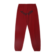 Red Sp5der OG Tree Camo sweatpants featuring iconic branding, a loose fit, and high-quality premium construction.