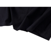 Close-up view of the premium black cotton fabric used in the SP5DER Worldwide Web Tee, showcasing its soft texture.