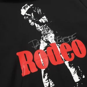 Sp5der Travis Scott Rodeo Hoodie close up