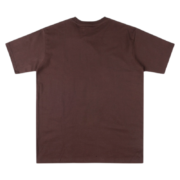 Back view of the premium Sp5der Sp5 Sex Tee in a sophisticated brown colorway, showcasing its clean streetwear design.