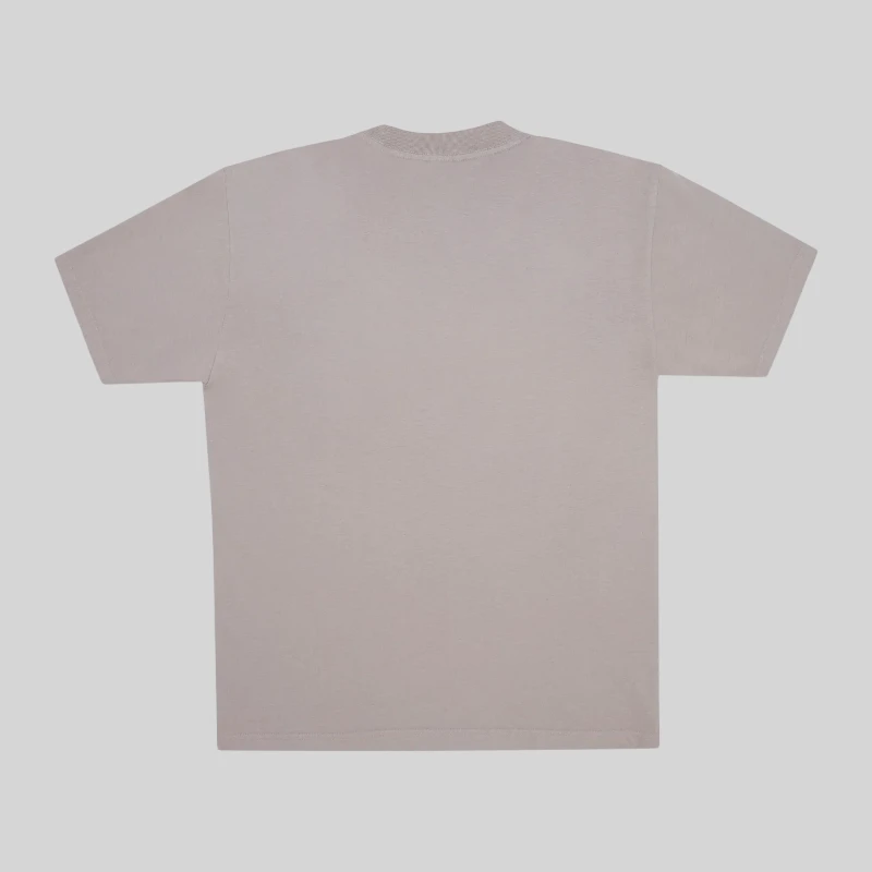 Back view of the grey Sp5der Pro LW Tee, a lightweight cotton streetwear t-shirt with a standard fit design.