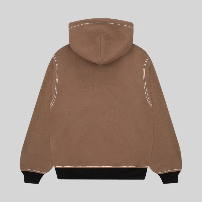 Sp5der T&F Zip Hoodie 'Brown' back view