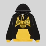 Sp5der T&F Zip Hoodie 'Black' front view