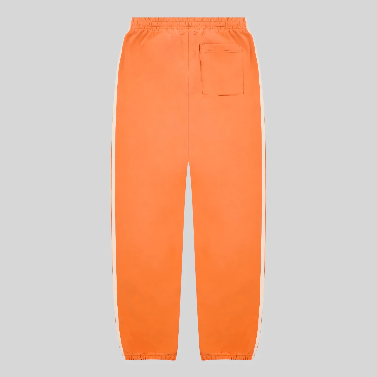 Back view of the vibrant Orange Sp5der 5Star Rodeo sweatpants made from heavyweight 13oz cotton fleece fabric.