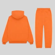 The back view of the Orange Sp5der 5Star Rodeo Tracksuit made from heavyweight 13oz cotton fleece for men and women.