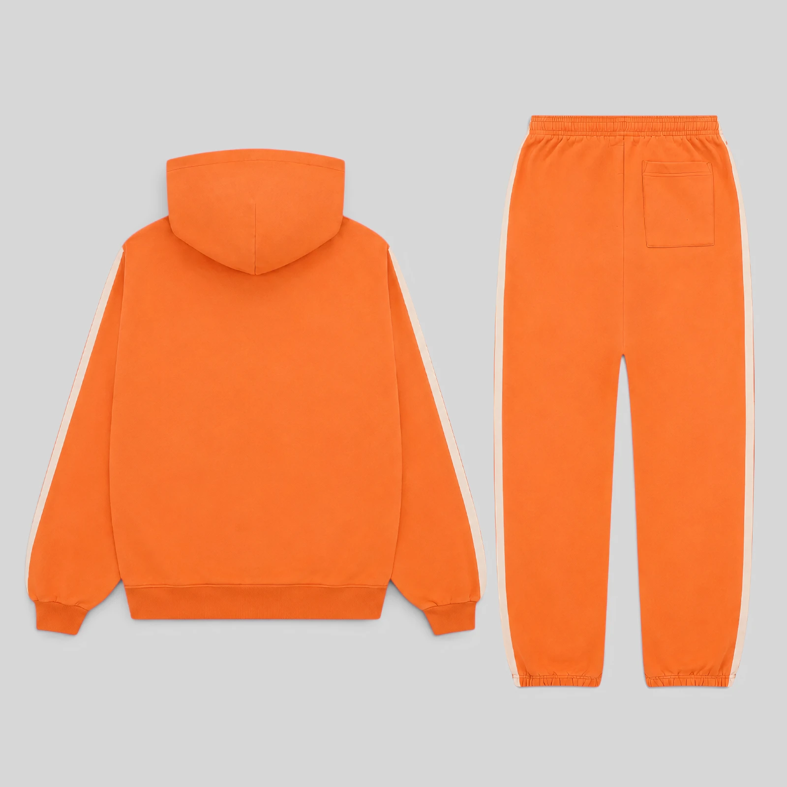 The back view of the Orange Sp5der 5Star Rodeo Tracksuit made from heavyweight 13oz cotton fleece for men and women.