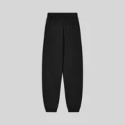 Back view of the premium Sp5der Angel Number Sweatpants in black, featuring 13oz cotton fleece and streetwear design.