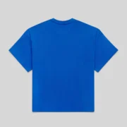 Back view of the blue Sp5der Beluga Tee, a 100% cotton premium streetwear t-shirt with a clean, minimal design.