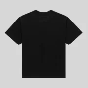 Back view of the black Sp5der Scattered OG Web V2 heavyweight cotton t-shirt for streetwear fans and fashion lovers.