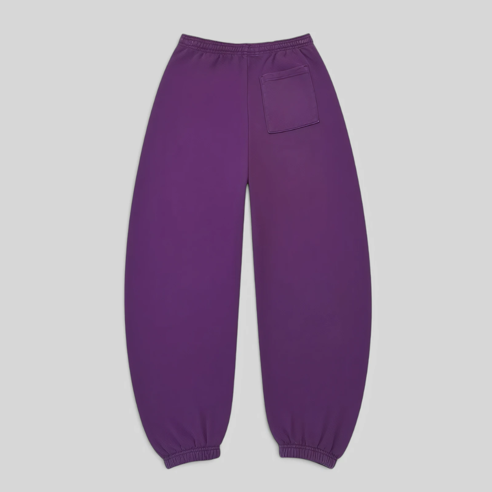 Back view of the Sp5der Purple Star OG Web V2 sweatpants, crafted from 13oz premium heavyweight cotton fleece.